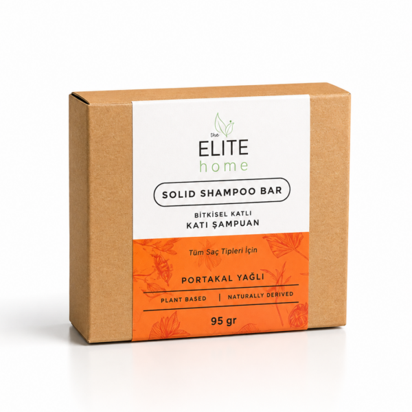the Elite Home Katı Şampuan Portakal Yağlı 95 gr | Bitkisel Bazlı Solid Shampoo Bar | Sülfatsız Şampuan