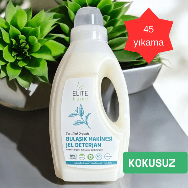 The Elite Home Organik ve Vegan Sertifikalı Jel Bulaşık Makinesi Deterjanı 825 ml Kokusuz