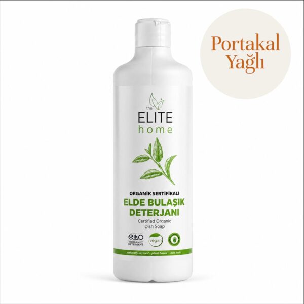the Elite Home Elde Bulaşık Deterjanı 750 ml Organik Vegan Doğal - Hassas Cilt Dostu Portakal Yağlı