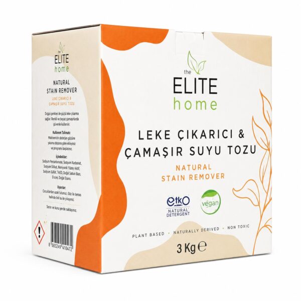 the Elite Home Leke Çıkarıcı Ve Çamaşır Suyu Tozu - Doğal Ve Vegan Sertifikalı 3 kg (Ekonomik Boy)