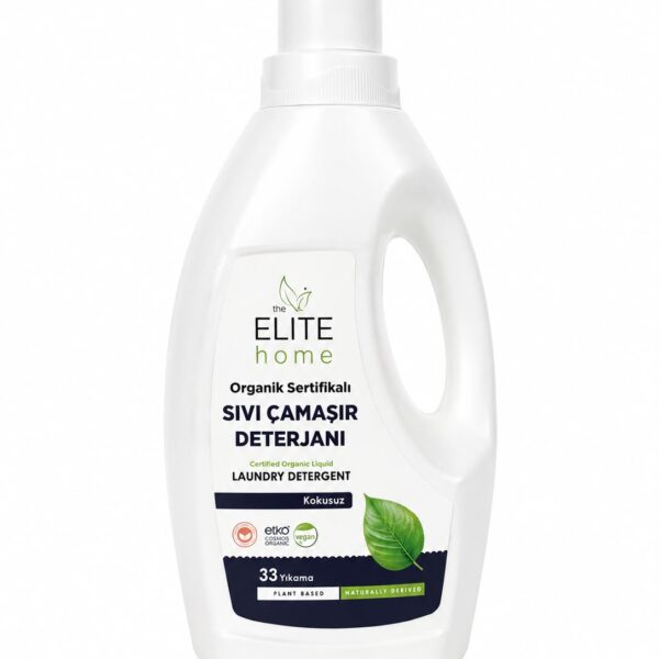 the Elite Home Organik ve Vegan Sertifikalı Sıvı Çamaşır Deterjanı 825 ml Kokusuz -Hassas Kullanım