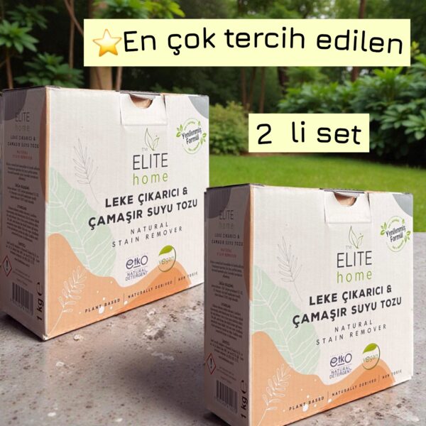 The Elite Home  Leke Çıkarıcı Ve Çamaşır Suyu Tozu - Doğal Ve Vegan Sertifikalı 2 li Set (Avantajlı Paket)