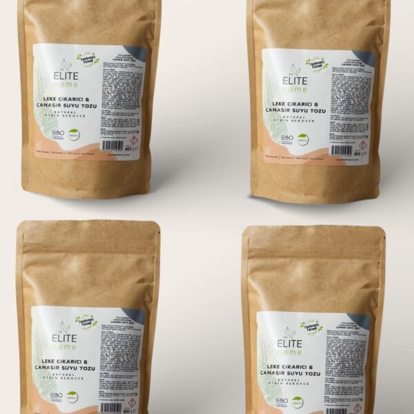 the Elite Home  Leke Çıkarıcı Ve Çamaşır Suyu Tozu - Doğal Ve Vegan Sertifikalı - Klor İçermez  400 gr x4