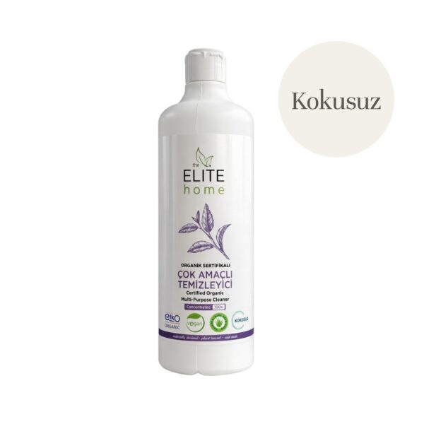 The Elite Home Organik ve Vegan Sertifikalı Çok Amaçlı Konsantre Genel Temizleyici - Kokusuz 750 ml