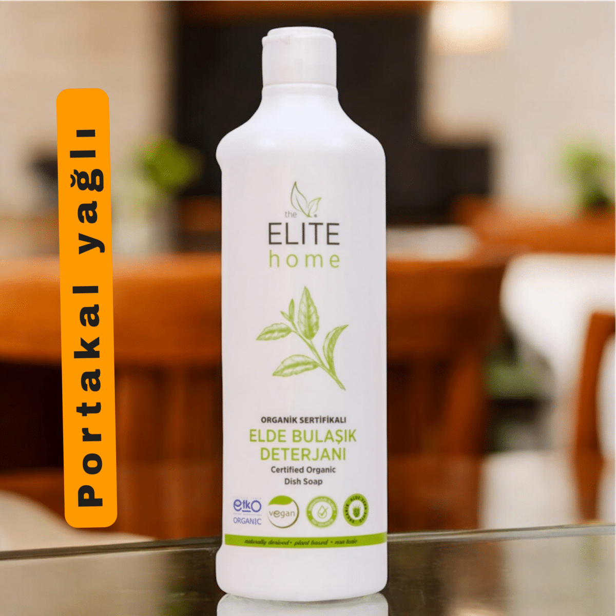 The Elite Home Organik ve Vegan Sertifikalı Elde Bulaşık Deterjanı 750 ml Portakal Yağlı