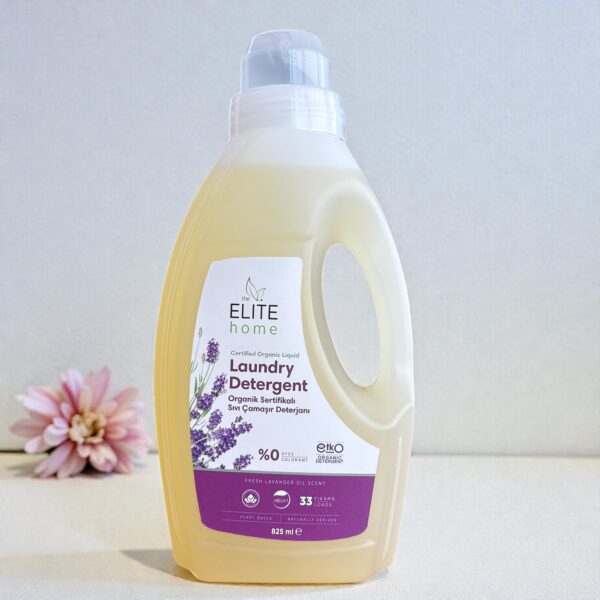 the Elite Home Organik ve Vegan Sertifikalı Sıvı Çamaşır Deterjanı 825 ml Lavanta Yağlı