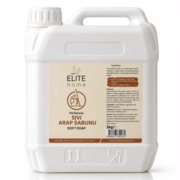 the Elite Home Bitkisel Sıvı Arap Sabunu 3 kg Parfümsüz