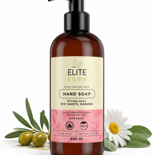 the Elite Home  Bitkisel Bazlı Ve Vegan Sertifikalı Sıvı El Sabunu 400 ml kokusuz