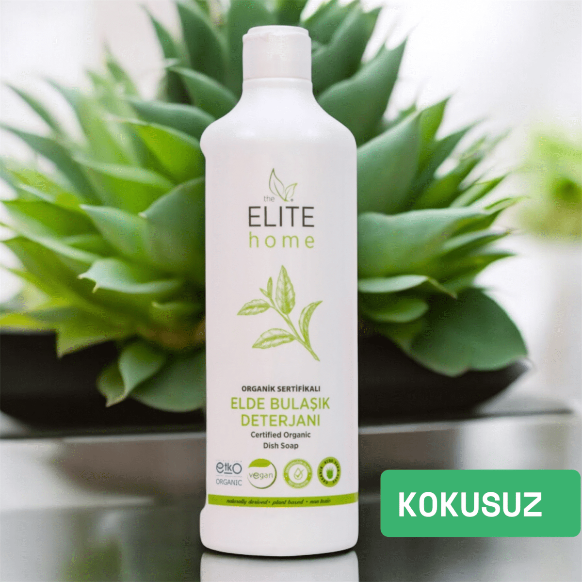the Elite Home Organik ve Vegan Sertifikalı Elde Bulaşık Deterjanı 750 ml Kokusuz