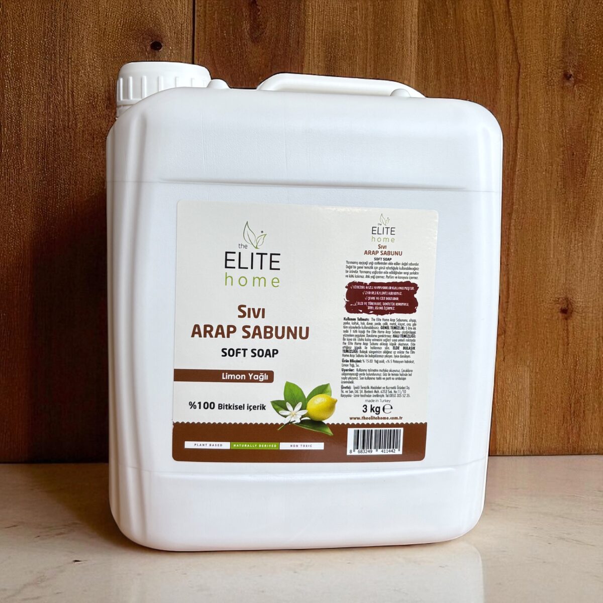 the Elite Home Bitkisel Sıvı Arap Sabunu 3 kg Limon Yağlı