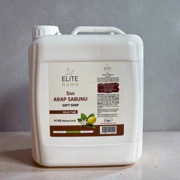 the Elite Home Bitkisel Sıvı Arap Sabunu 3 kg Limon Yağlı