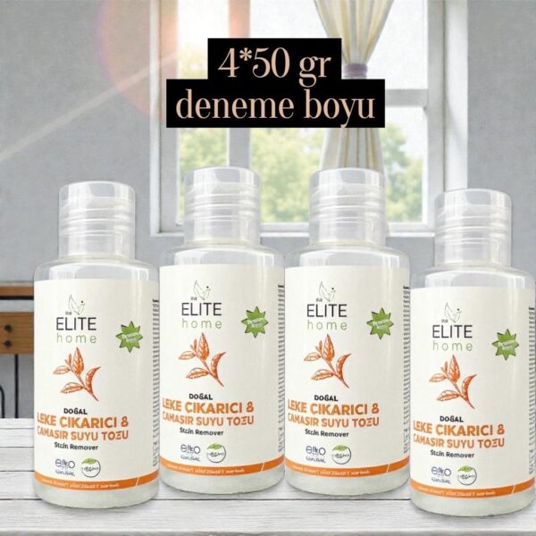 The Elite Home Leke Çıkarıcı Ve Çamaşır Suyu Tozu - Doğal Ve Vegan Sertifikalı 50 gr 4 lü set