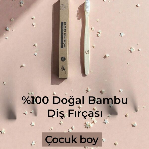%100 Doğal Bambu Diş Fırçası / BPA İçermez / Orta Sertlik/ Çevre Dostu/ Çocuk Boy