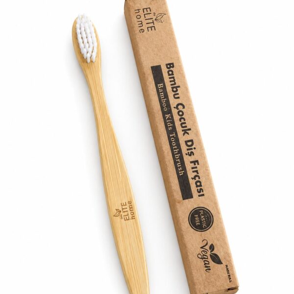 %100 Doğal Bambu Diş Fırçası / BPA İçermez / Orta Sertlik/ Çevre Dostu/ Çocuk Boy